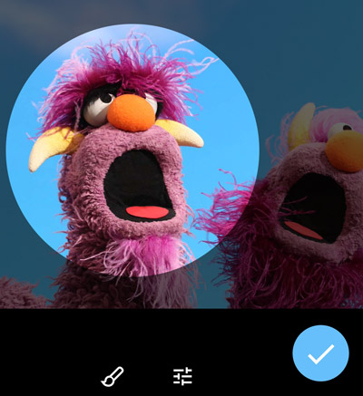 选择照片要使用的区域